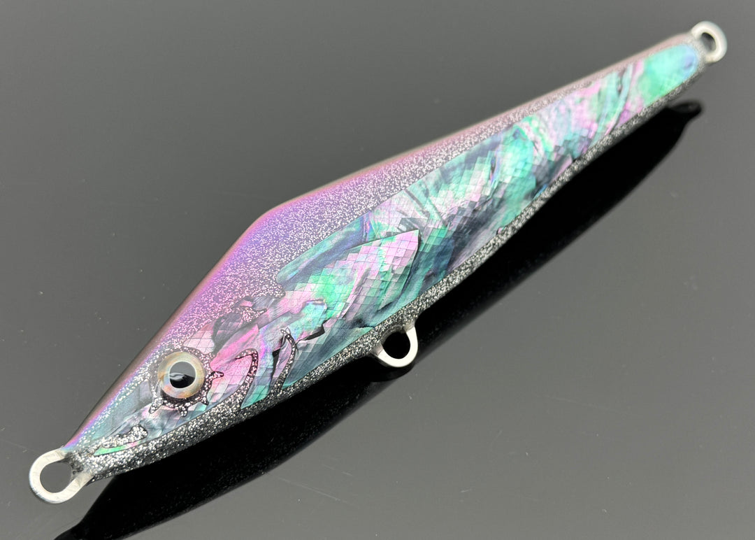 abalone shell antique fishing lures Ali'i Kai Blue-Purple Purple Back Fish Head Torta Teaser 34oz FT Vinyl VINTAGE WORTH "DEMON" ABALONE /