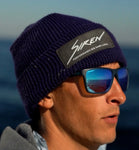 Siren Waffle Knit Beanie: Navy