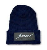 Siren Waffle Knit Beanie: Navy